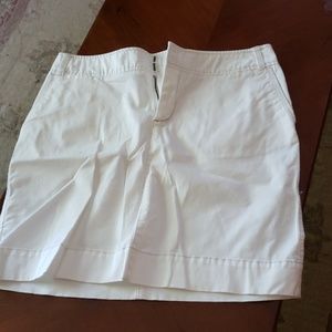 White mini skirt